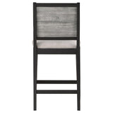 Elodie Upholstered Padded Seat Counter Height Dining Chair Dove Grey And Black (Set Of 2) 121229 - Ella Furniture