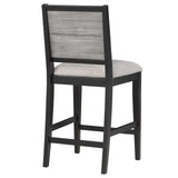 Elodie Upholstered Padded Seat Counter Height Dining Chair Dove Grey And Black (Set Of 2) 121229 - Ella Furniture