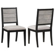 Elodie Upholstered Padded Seat Dining Side Chair Dove Grey And Black (Set Of 2) 121222 - Ella Furniture