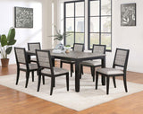 Elodie Upholstered Padded Seat Dining Side Chair Dove Grey And Black (Set Of 2) 121222 - Ella Furniture