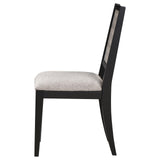 Elodie Upholstered Padded Seat Dining Side Chair Dove Grey And Black (Set Of 2) 121222 - Ella Furniture