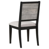 Elodie Upholstered Padded Seat Dining Side Chair Dove Grey And Black (Set Of 2) 121222 - Ella Furniture