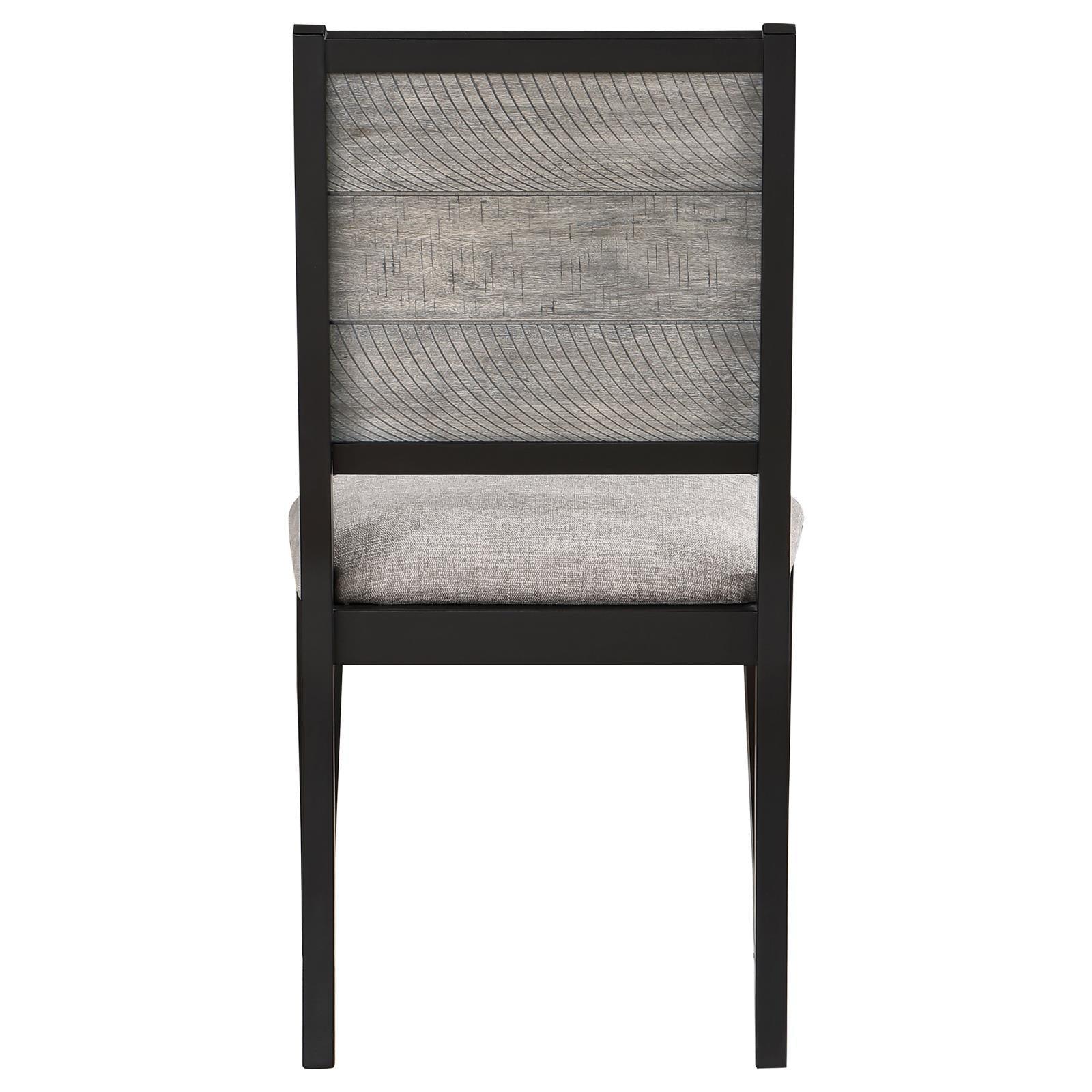 Elodie Upholstered Padded Seat Dining Side Chair Dove Grey And Black (Set Of 2) 121222 - Ella Furniture