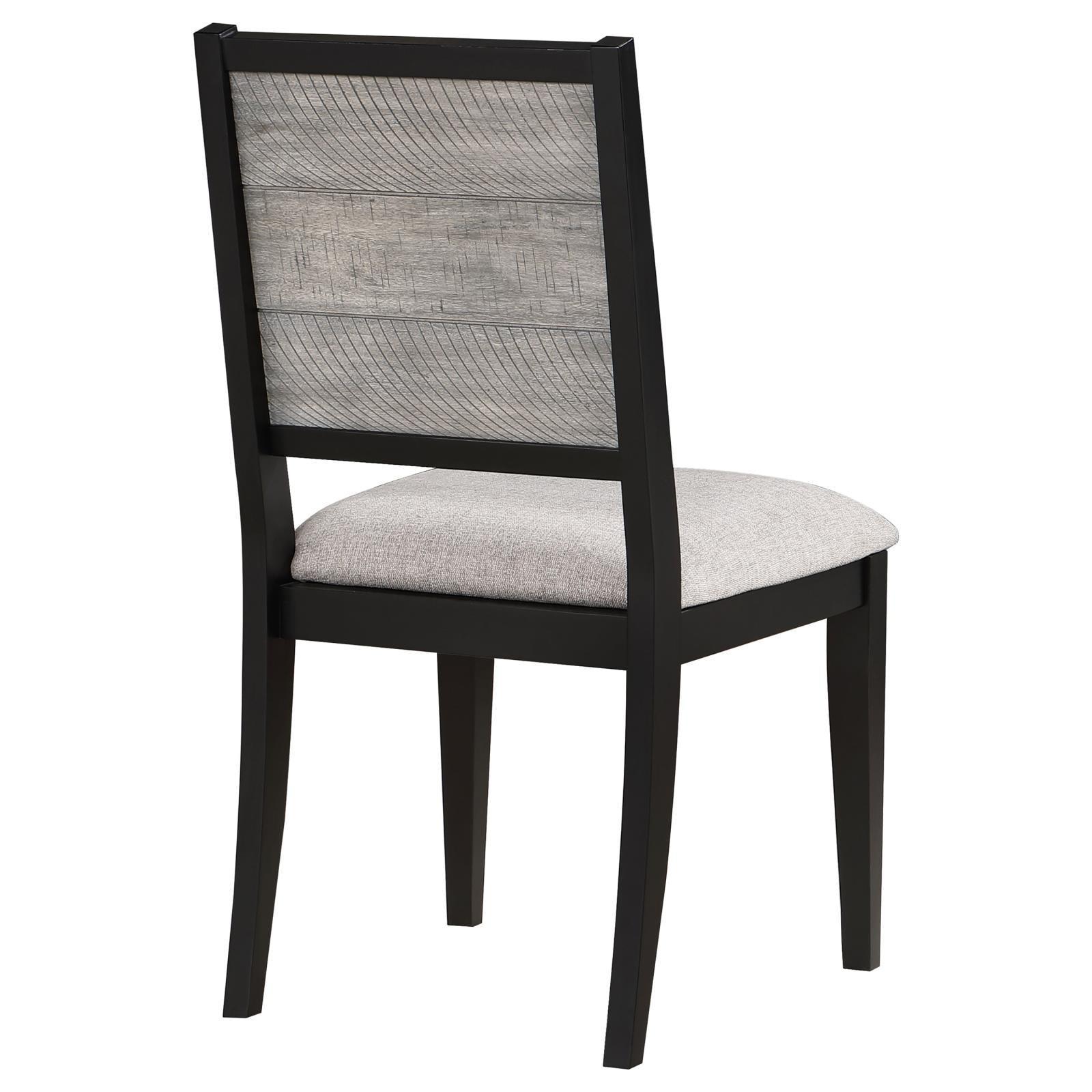 Elodie Upholstered Padded Seat Dining Side Chair Dove Grey And Black (Set Of 2) 121222 - Ella Furniture
