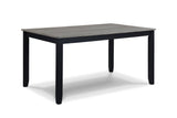 Eloise Black/Light Gray Modern Solid Wood And Veneers Fabric Upholstered Dining Room Set - Ella Furniture