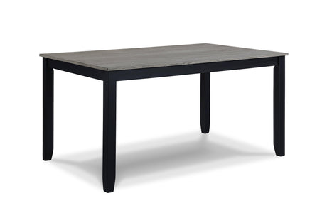 Eloise Black/Light Gray Modern Solid Wood And Veneers Fabric Upholstered Dining Room Set - Ella Furniture