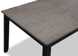 Eloise Black/Light Gray Modern Solid Wood And Veneers Fabric Upholstered Dining Room Set - Ella Furniture