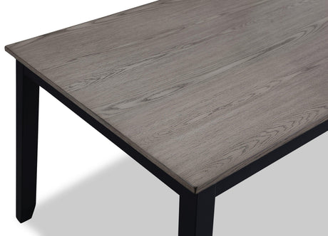 Eloise Black/Light Gray Modern Solid Wood And Veneers Fabric Upholstered Dining Room Set - Ella Furniture