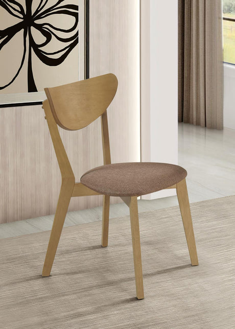 Elowen Dining Side Chair Light Walnut And Brown (Set Of 2) 108442 - Ella Furniture
