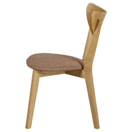 Elowen Dining Side Chair Light Walnut And Brown (Set Of 2) 108442 - Ella Furniture
