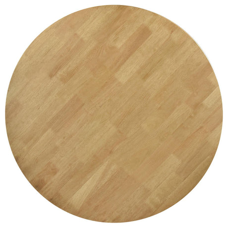 Elowen Round Solid Wood Dining Table Light Walnut 108440 - Ella Furniture