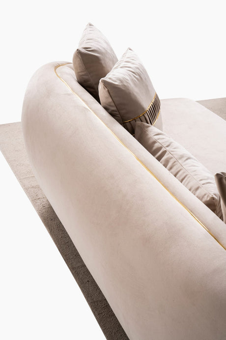 Elysium Sofa, Loveseat, and Chair Set with Sculptural Curved Silhouettes view 10
