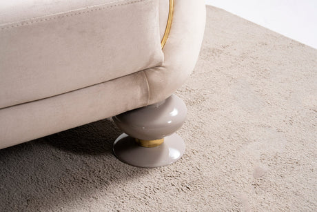 Elysium Sofa, Loveseat, and Chair Set with Sculptural Curved Silhouettes view 16