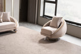 Elysium Sofa, Loveseat, and Chair Set with Sculptural Curved Silhouettes view 24
