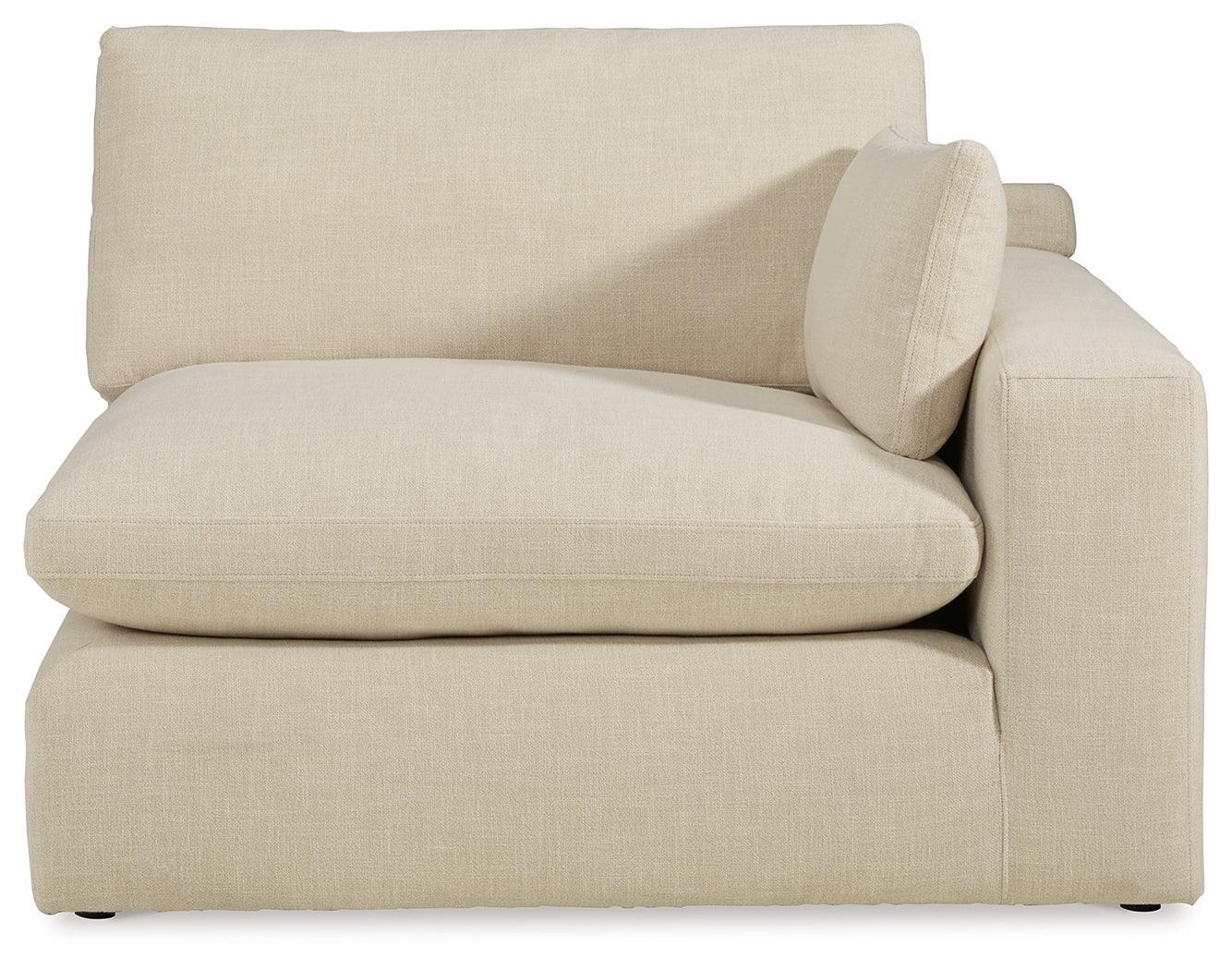 Elyza Linen 2-Piece Sectional With Ottoman - Ella Furniture
