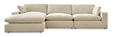 Elyza Linen 3-Piece Sectional With Ottoman PKG012965 - 10006S3 | 1000608 - Ella Furniture