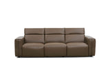 Ember Brown Italian Leather Match 2-Piece Power Reclining Sofa and Loveseat Set view 3