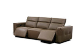 Ember Brown Italian Leather Match 2-Piece Power Reclining Sofa and Loveseat Set view 4