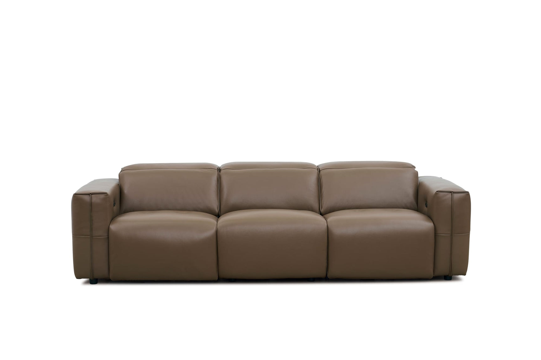 Ember Brown Italian Leather Match 2-Piece Power Reclining Sofa and Loveseat Set view 5