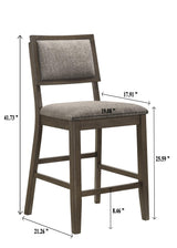 Ember Brown Modern Solid Wood And Veneers Fabric Counter Height Dining Room Set - Ella Furniture