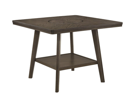 Ember Brown Modern Solid Wood And Veneers Fabric Counter Height Dining Room Set - Ella Furniture