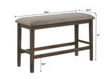 Ember Brown Modern Solid Wood And Veneers Fabric Counter Height Dining Room Set - Ella Furniture