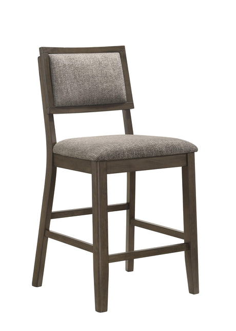 Ember Brown Modern Solid Wood And Veneers Fabric Counter Height Dining Room Set - Ella Furniture