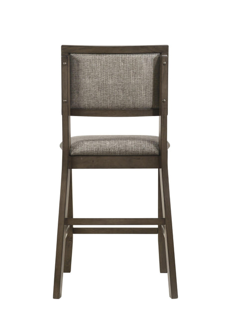 Ember Brown Modern Solid Wood And Veneers Fabric Counter Height Dining Room Set - Ella Furniture