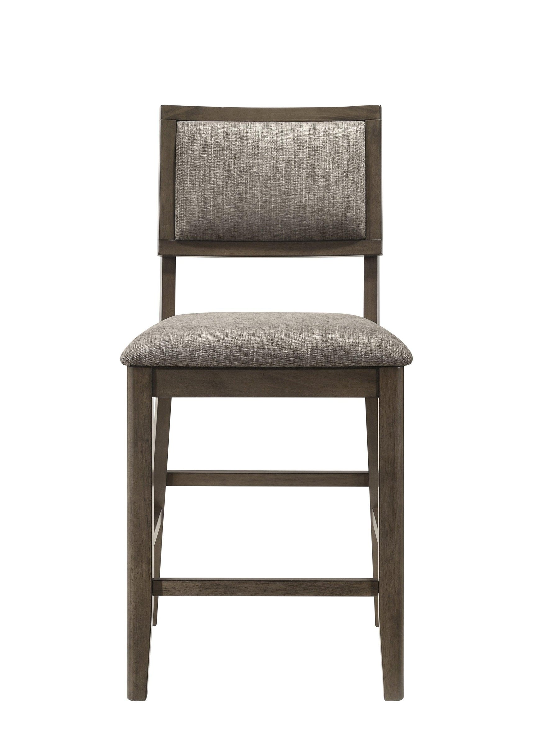 Ember Brown Modern Solid Wood And Veneers Fabric Counter Height Dining Room Set - Ella Furniture