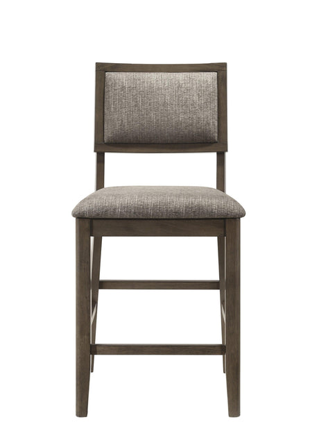 Ember Brown Modern Solid Wood And Veneers Fabric Counter Height Dining Room Set - Ella Furniture