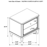 Emberlyn 2-Drawer Nightstand Bedside Table Brown 223062 - Ella Furniture