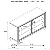 Emberlyn 6-Drawer Bedroom Dresser Brown 223063 - Ella Furniture