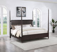 Emberlyn Queen Poster Bed Brown 223061Q - Ella Furniture