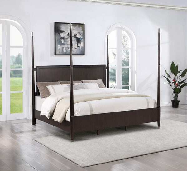 Emberlyn Queen Poster Bed Brown 223061Q - Ella Furniture