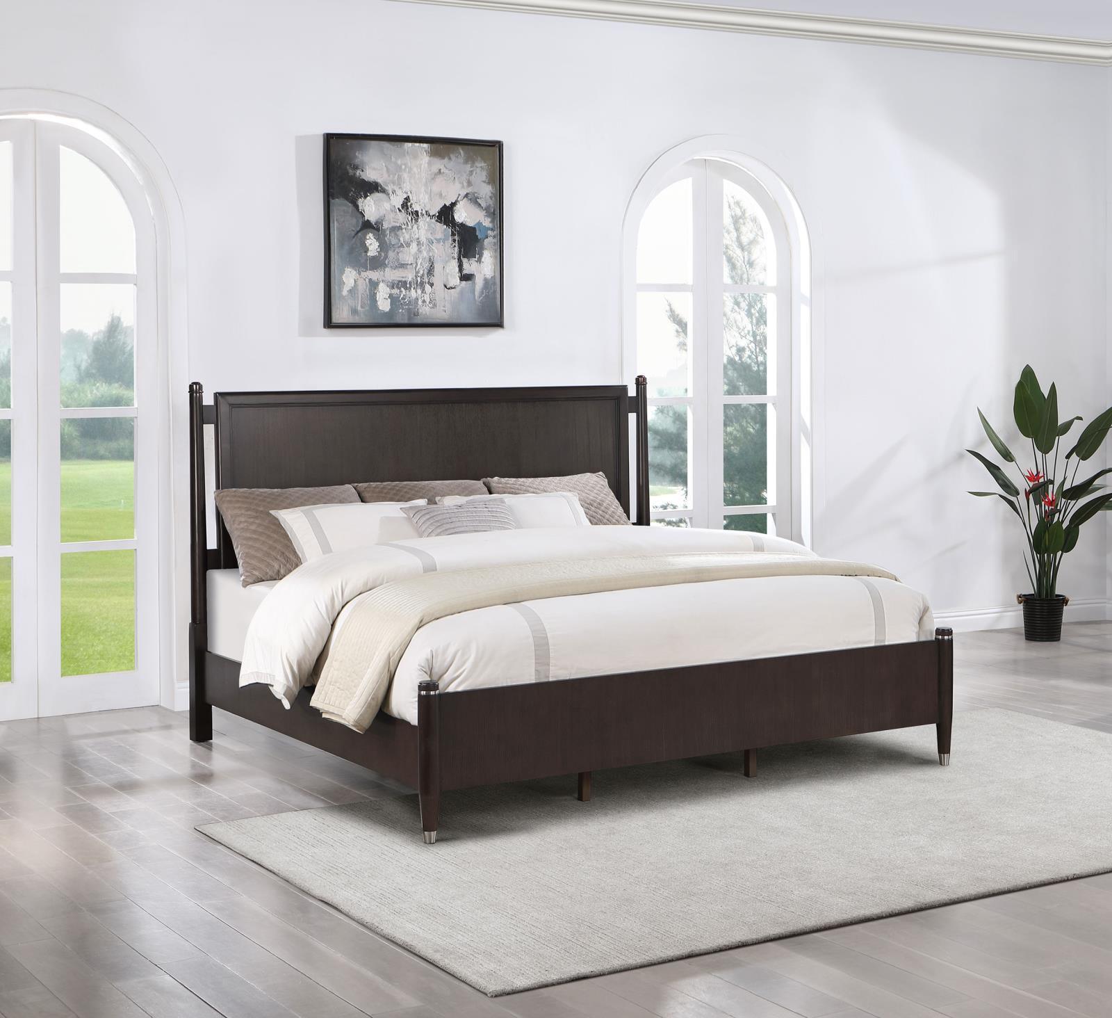 Emberlyn Queen Poster Bed Brown 223061Q - Ella Furniture