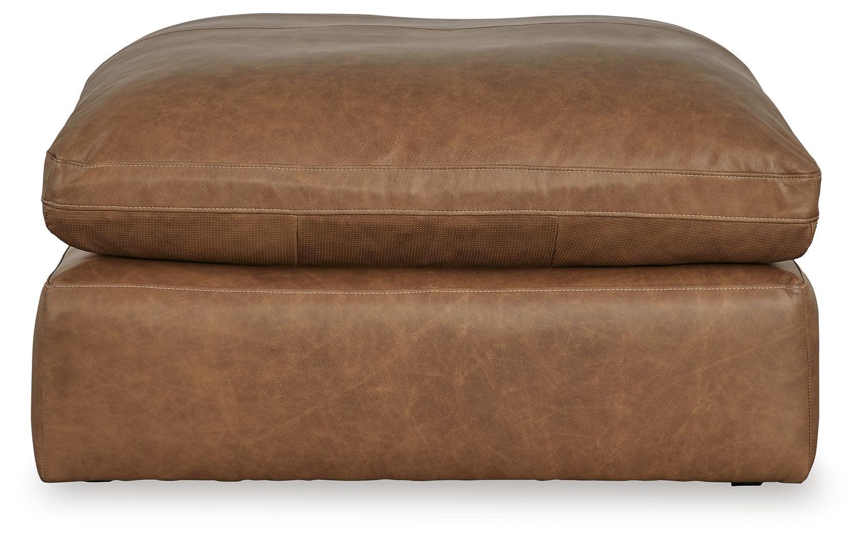 Emilia Caramel 5-Piece Sectional With Ottoman - Ella Furniture
