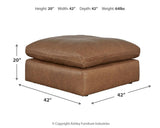 Emilia Caramel 5-Piece Sectional With Ottoman - Ella Furniture