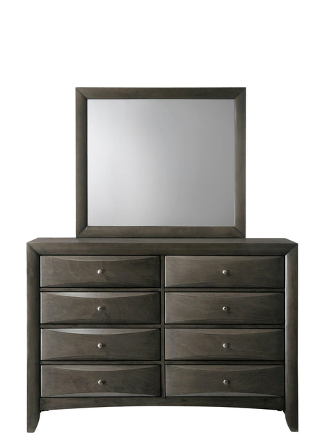 Emily Contemporary Modern Tv Stand Grey, Entertainment Cabinets With Open Storage And Cable Management in Grey Woodgrain Finish - Ella Furniture