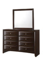 Emily Dresser Dark Cherry, Sleek And Modern Wood, 8 Drawers - Ella Furniture