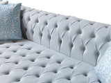 Emma Pearl Velvet Double Chaise Sectional - Ella Furniture