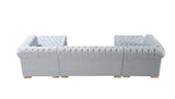 Emma Pearl Velvet Double Chaise Sectional - Ella Furniture
