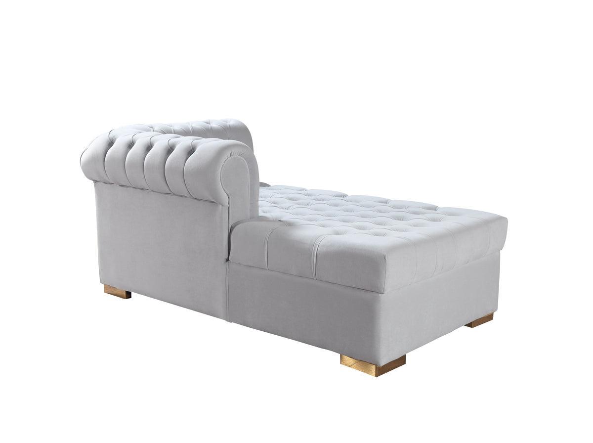 Emma Pearl Velvet Double Chaise Sectional - Ella Furniture