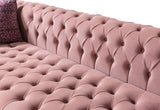Emma Pink Velvet Double Chaise Sectional - Ella Furniture