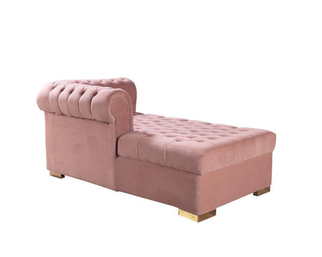 Emma Pink Velvet Double Chaise Sectional - Ella Furniture