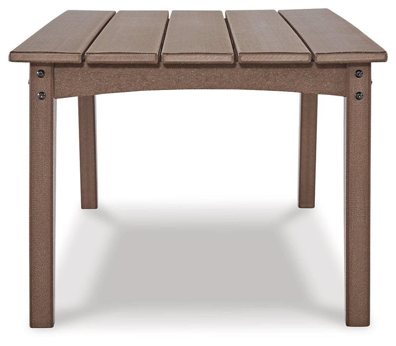Emmeline Brown/beige Outdoor Loveseat With Coffee Table - Ella Furniture