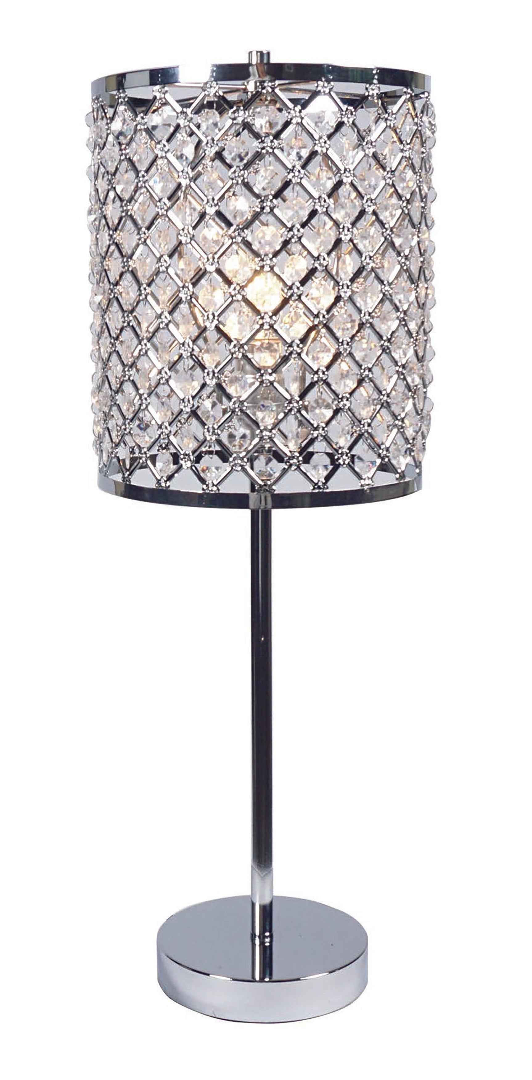 Endon Antique Brass Crystal Lighting 2 Light Table Lamp - Ella Furniture