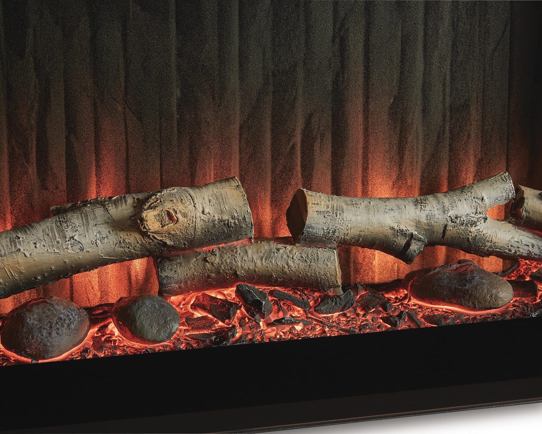 Entertainment Accessories Black Fireplace Insert detail view