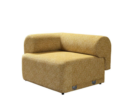 Esmeralda Mustard Boucle 3-Piece Curved Sectional - Ella Furniture