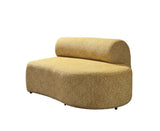 Esmeralda Mustard Boucle 3-Piece Curved Sectional - Ella Furniture