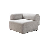 Esmeralda Stone Boucle 3-Piece Curved Sectional - Ella Furniture